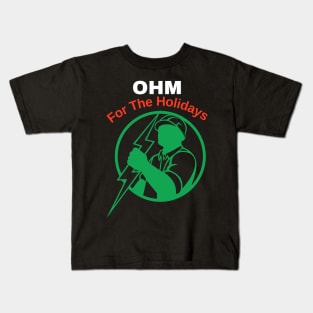 OHM for the Holidays Vintage Electrician Lovers Christmas Gift Kids T-Shirt